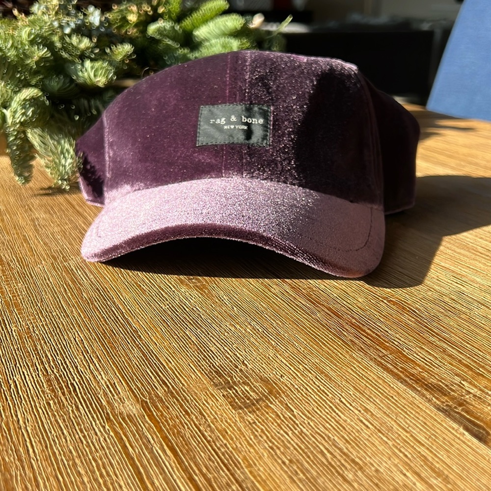 Purple rag and bone baseball cap, gently used!